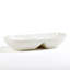 Swirl White 12.25 in. Divided Serving Dish