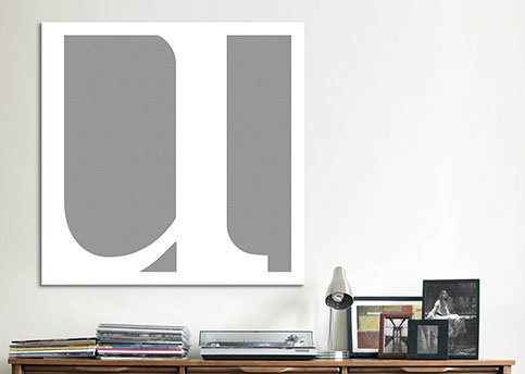 Lettres, monogrammes, & noms, H 12 po x l 12 po x P 0,75 po, u
