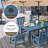 Rectangular HDPE Outdoor Dining Table With Umbrella Hole-985066175