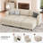 Hursey Rectangle Corduroy Sofa Bed Storage Couch Sleeper Convertible Different Shape Modular Sectional Sofa With Adjustable Armrest Backrest Movable Ottoman-891425528