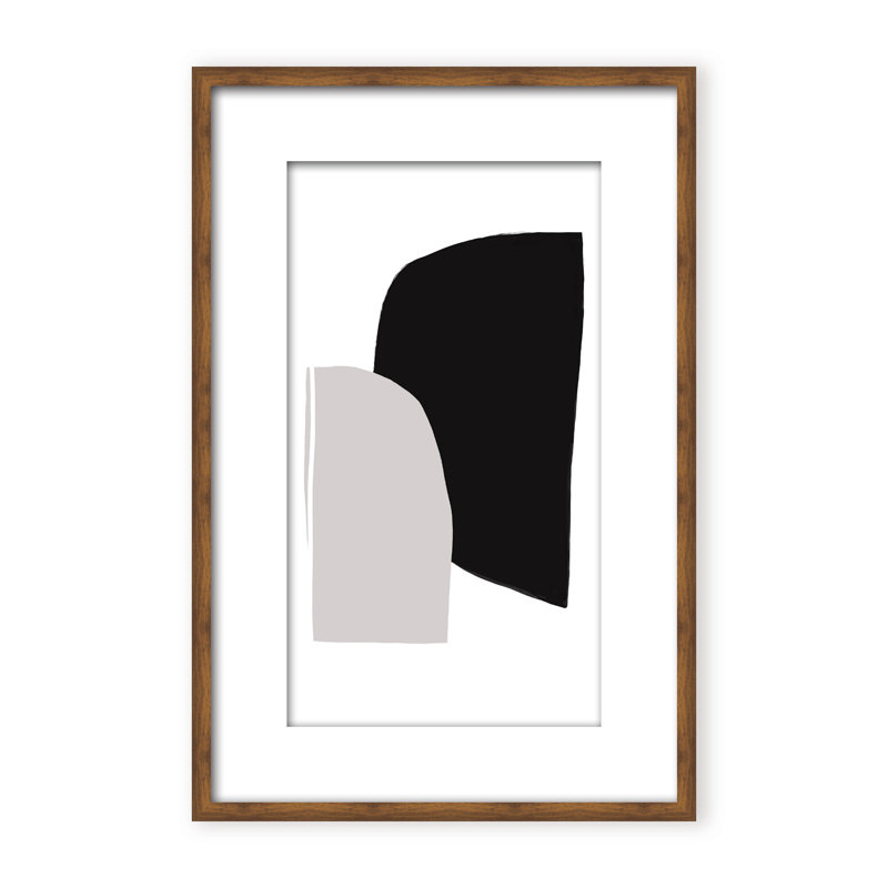 Abstractions No 5 Print by Anastasia Sawall, 36" H x 24" W x 1.125" D, Beige, Framed Matted Print