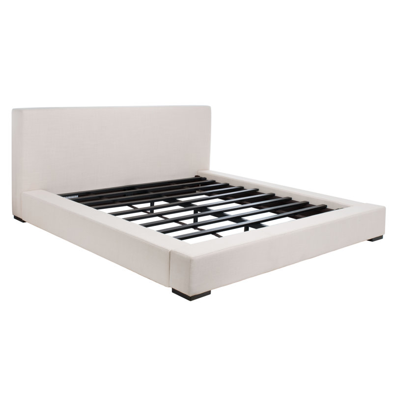Dorine Upholstered Platform Bed, Queen, Beige