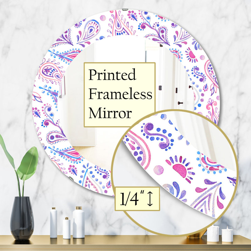 Miroir mural Paisley, H 31,5 po x l po