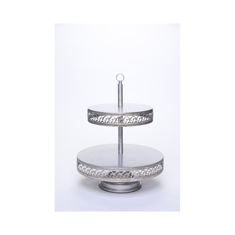 Daisy Tiered Stand, Silver