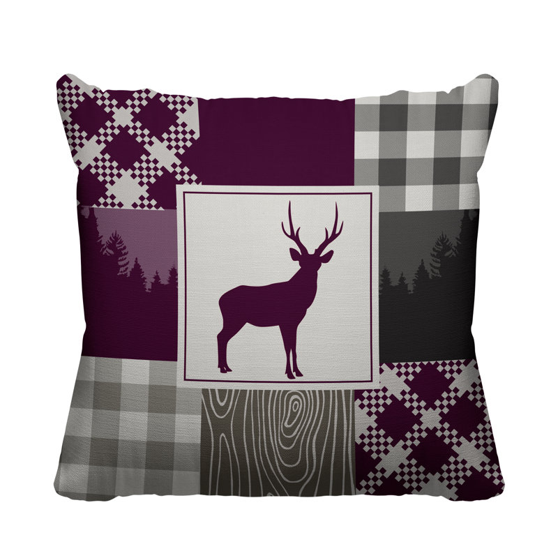 Range Outdoor Reversible Throw Pillow, 19H" x 19W", Purple, Square