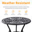 Ensemble de table bistro en aluminium 2 trous avec parasol Olivar