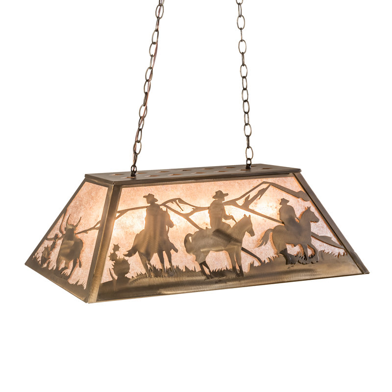 Cowboy And Steer 6 - Light Pendant
