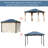 9 Ft. W x 11 Ft. D Metal Patio Gazebo