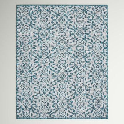 Tapis d'intérieur / extérieur gris / bleu Stolz