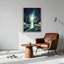 «Blue Rock Formation Under Starry Night Sky», art mural-132734972