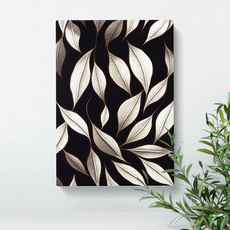 Leaves Pattern No.2 - Wrapped Canvas Print, 50cm H x 35cm W x 3cm D