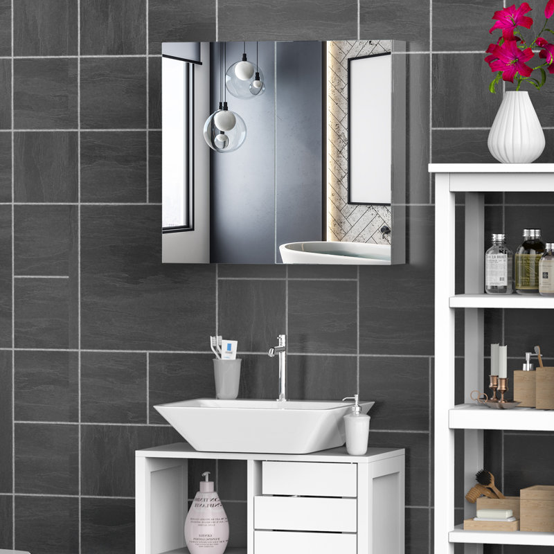 Claverton Stainless Steel Wall Bathroom Cabinet