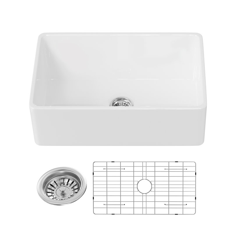 30'' L Single Bowl Ceramic Kitchen Sink