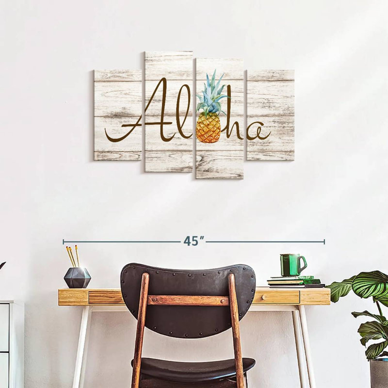Ensemble de 4 pièces Aloha, H 36 po x l 22 po x P 1 po