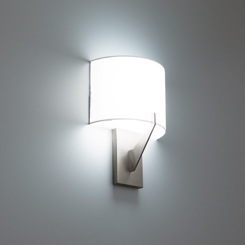 Fitzgerald 1 - Light LED Flush Mounted Sconce, Brushed Nickel, 11" H x 4" W x 8" D, 2700K