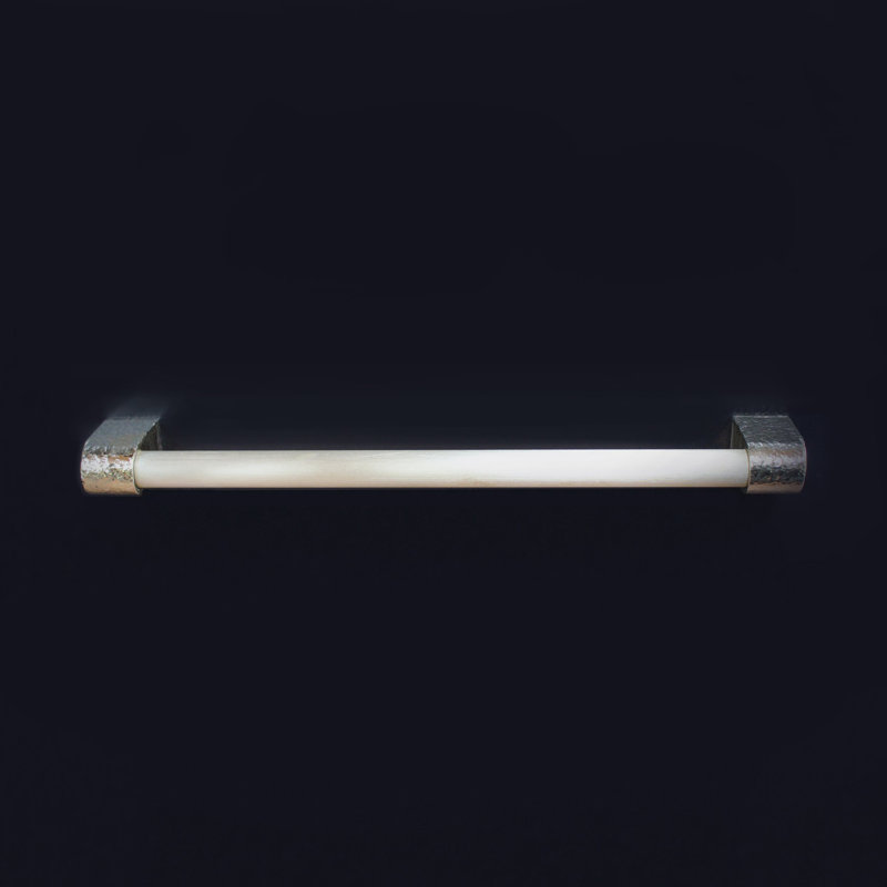 Lunar Eclipse Appliance Pull, 11 1/8", Hand Hammered Brass
