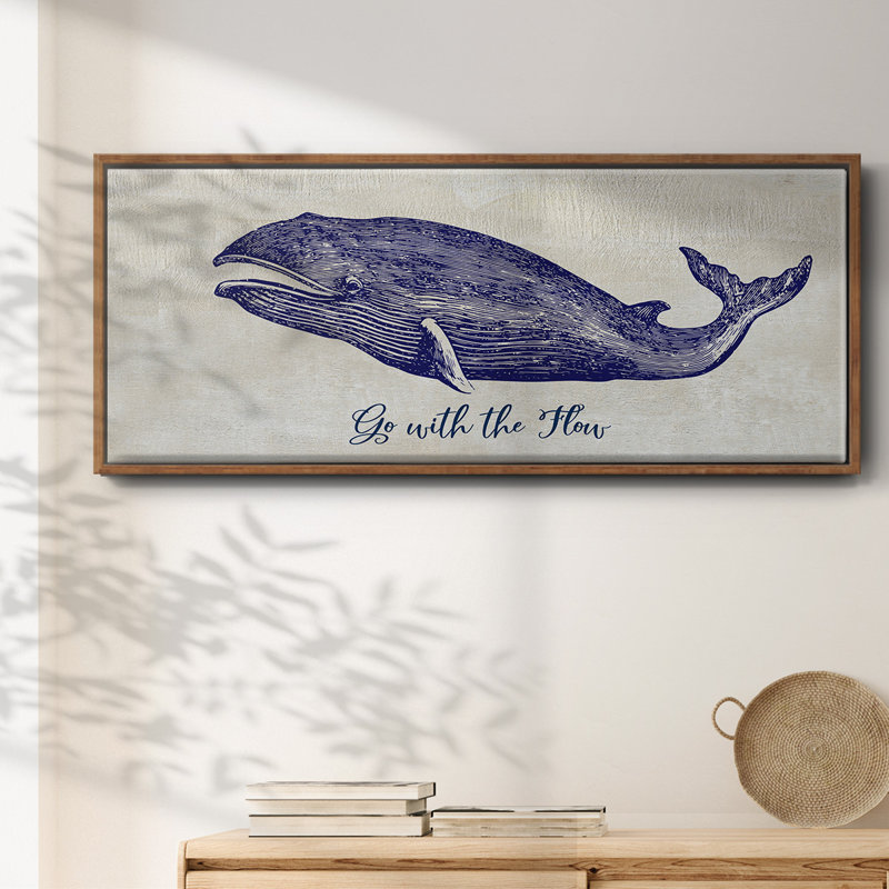 Go With The Flow- Framed Canvas