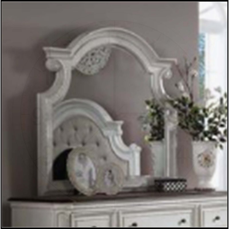 Florian Antique White Finish Mirror