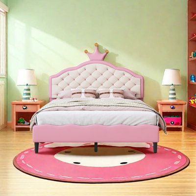 Sandusky Vegan Leather Platform Bed