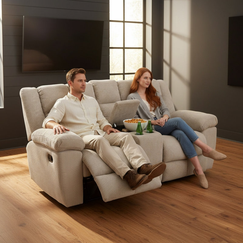 Canapé inclinable double Corduroy