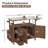 Farmhouse Rolling Outdoor Kitchen Cart, Solid Wood Frame with Stainless Steel Top, Spice Rack, Towel Rack, Lockable Wheels & Multi-Functional Storage for Patio, Backyard BBQ & Kitchen-129384478