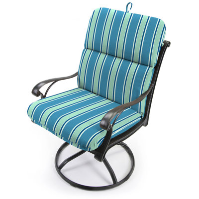 Byrom 22" x 45" Outdoor Chair Cushion with Ties and Loop by Bay Isle Home