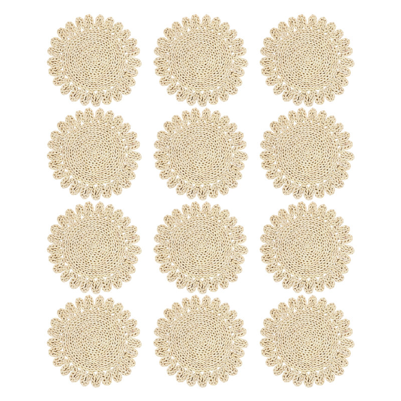 12Pcs Woven Rattan Placemat