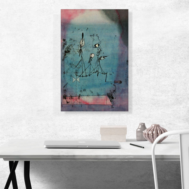 " Twittering Machine 1922 " by Paul Klee, 26" H x 18" W x 0.75" D