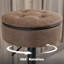 Ensemble de 2 tabourets de bar pivotants avec rangement, repose-pieds, brun-683402531