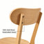 Ensemble de 2 chaises de salle à manger en bois massif naturel-1499038512