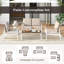 8 Pcs Patio Furniture Set Patio Loveseat Sofa With 2 Coffee Tables 4 Single Couch