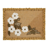 Gold With White Flower Decor Placemat