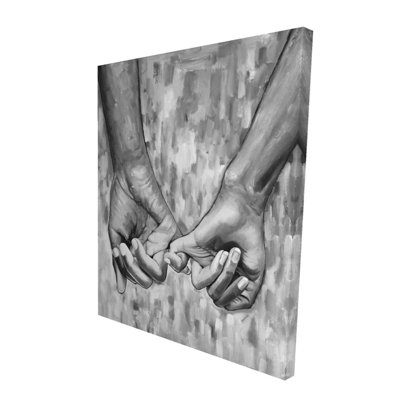 Connected - Gray Figurative Canvas Art for Home Decor