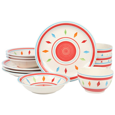 Gibson Home Stoneware Dinnerware Set - Service for 4
