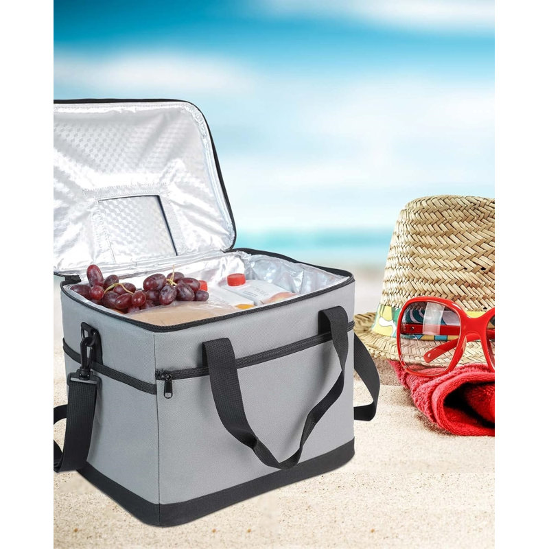 Polyethylene Plastic Picnic Cooler, Grey