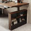 Bureaux rectangulaires en bois massif brun noisette-1839970308