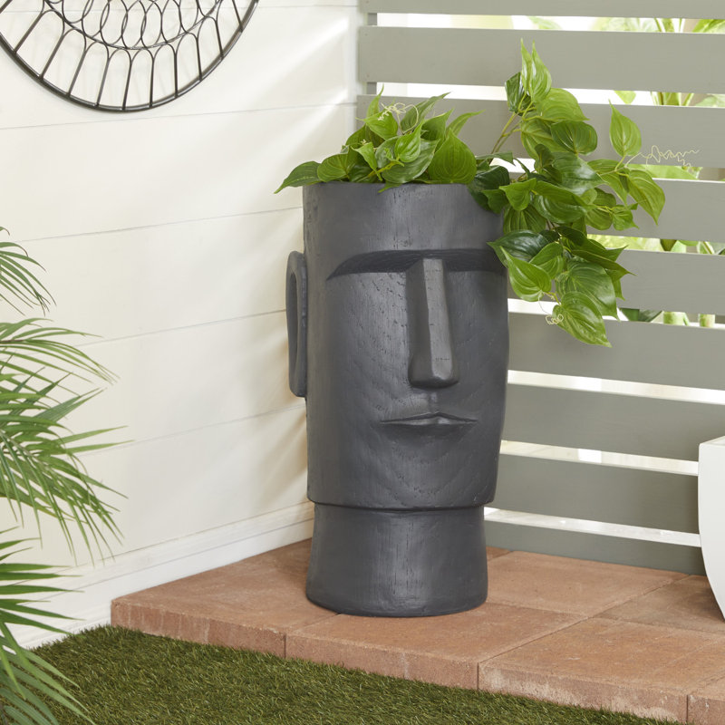 1 pot d'intérieur en oxyde de magnésium, H 23,45 po x l 11,5 po x P 13,05 po