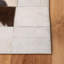 Tapis abstrait ivoire / brun en cuir feutré Herdon-1737695802