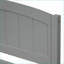 Lit plateforme simple en bois de pin massif avec lit gigogne, sans sommier, gris pour chambre à coucher / chambre d'amis-336830037