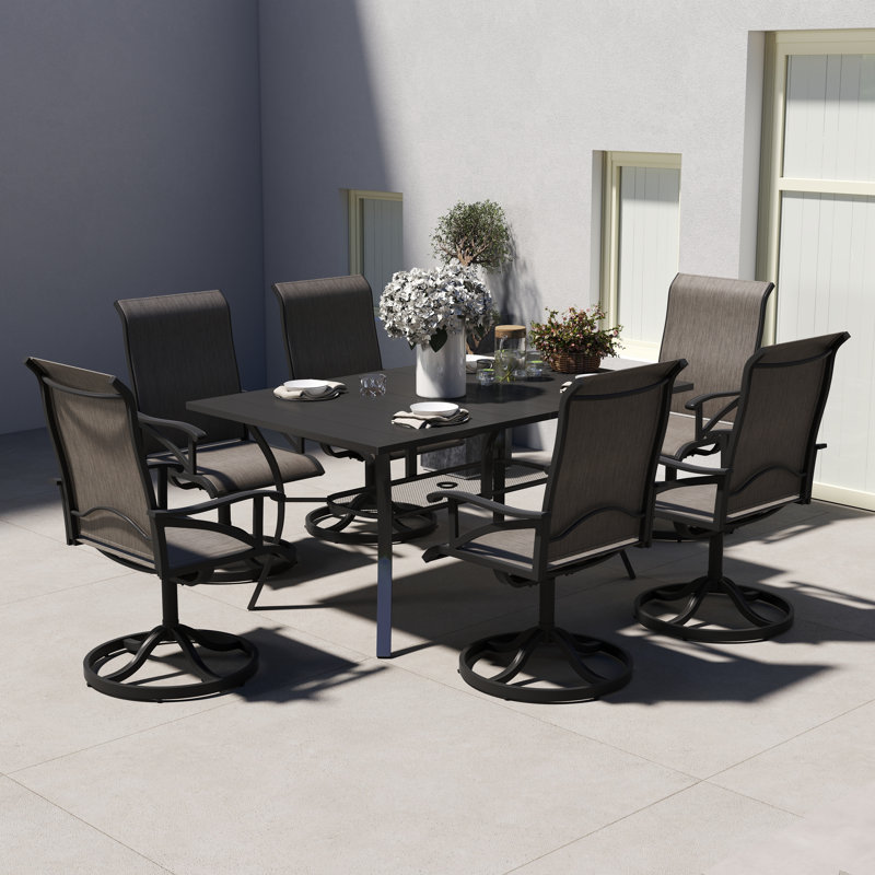 Ensemble repas 4/6 personnes Decedric, 6, Non, Noir
