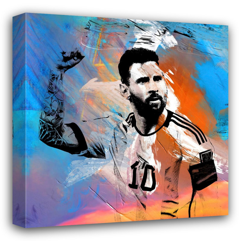 " Lionel Messi " by Stephen Chambers, 20" H x 20" W x 1.5" D