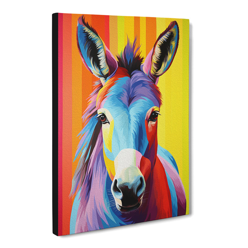 Donkey Colour Field No.2 - No Frame Print, 60cm H x 40cm W x 3cm D