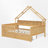Full Size Wood Platform Bed With Storage And Guardrail-336736183