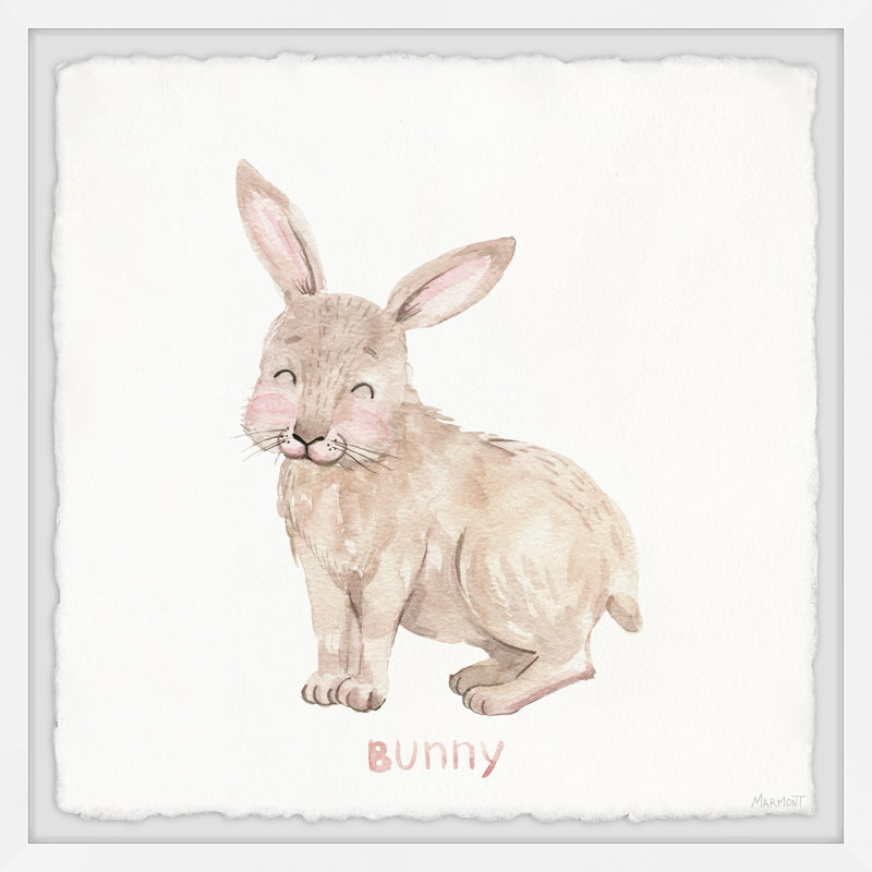 «Avalos Little Bunny», reproduction encadrée, H 32 po x l 32 po x P 1,5 po