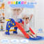 3-in-1 Toddler Slide, Dolphin Play Slide for Outdoor and Indoor, Freestanding Kids Climber Playset with Basketball Hoop, Ball,-126390166