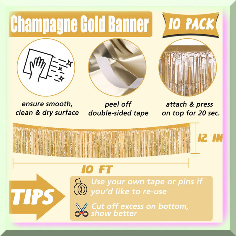 Golden Glam Bachelorette Party Banner