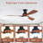 52-Inch Ceiling Fan With Light And Remote Control,With 3 ABS Fan Blades,Flush Mount Ceiling Fan With Reversible DC Motor,6 Wind Speed Adjustable,Dimmable Light-1161312007-1161312009