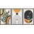 Mid Century Modern Boho " Mid-Century Modern Crescent Moon Plant Landscape Nature Abstract Wall Art " 3 - Pieces-72967140-72967141