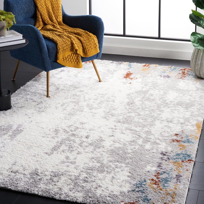 Berber Shag Performance Abstract Rug, Rectangle 4'5" x 6'5"