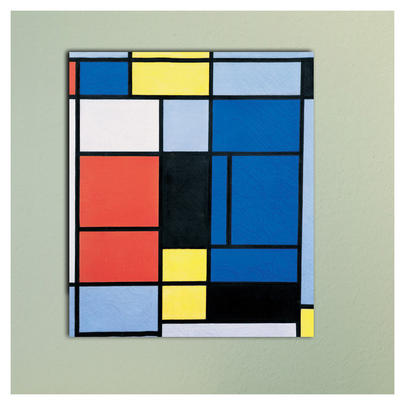 Piet Mondrian - Single Picture Frame Print, 70cm H x 60cm W x 1.8cm D